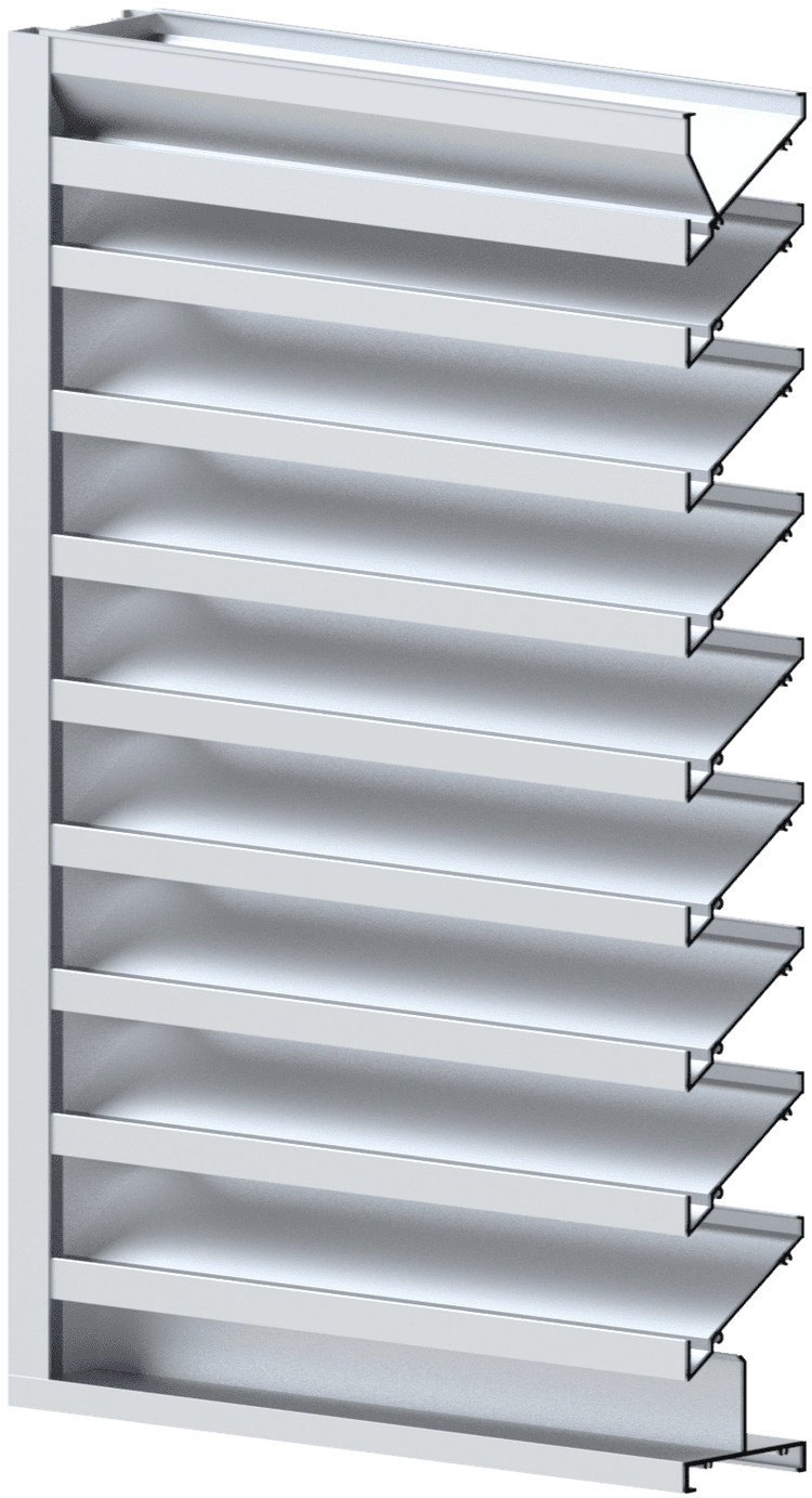 2430 / 2435 4 Inch Drainable Louvers | Ventex